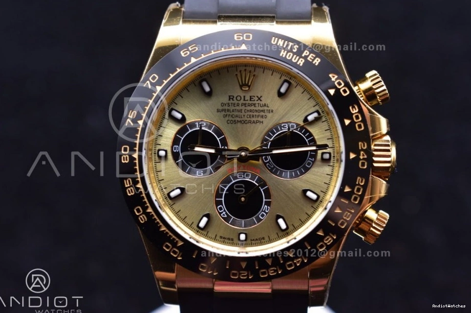 V AllSeason Best Diamonds Black Daytona Dial BTF Rubber Strap 769 Edition On SA4130 Oysterflex 116518 1:1 0223